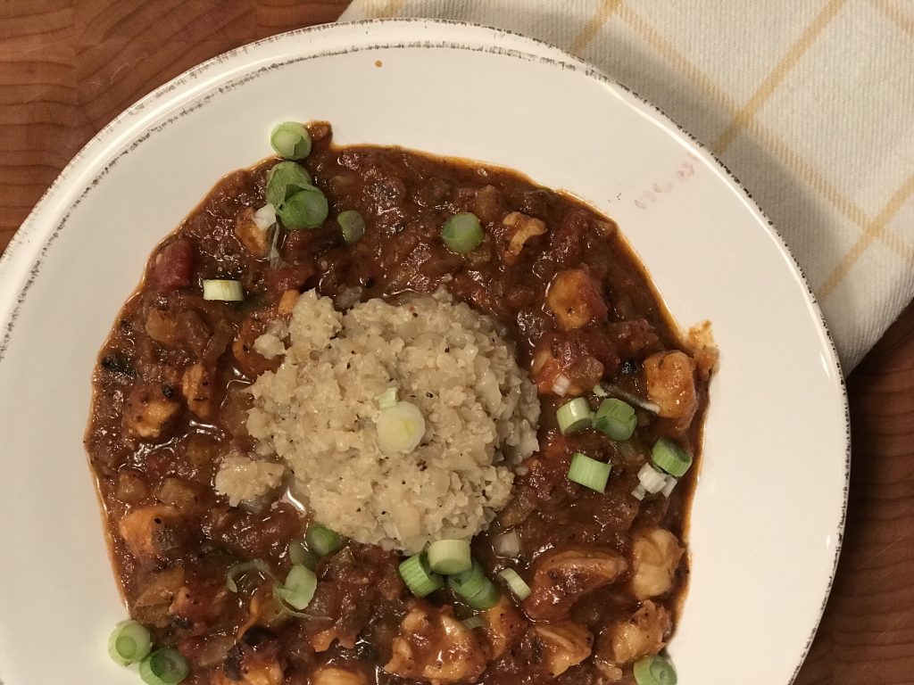 Ragin' Cajun for Dinner: Étouffée w/Cauliflower Rice