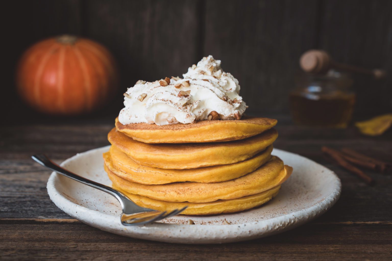 Pumpkin Griddle Cakes with a Surprise Topping...