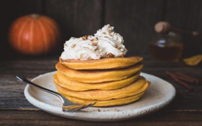 Pumpkin Griddle Cakes with a Surprise Topping...