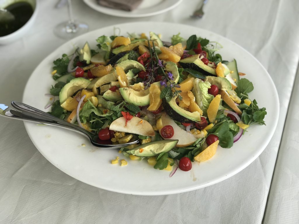A perfectly cooked stone-fruit dessert crumble from the masterclass