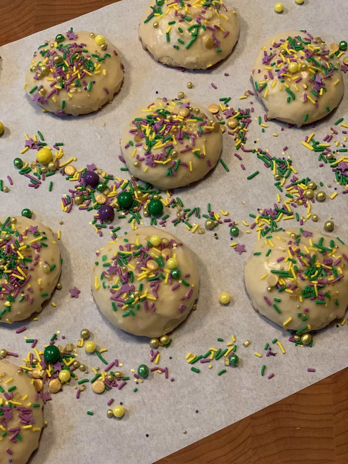 King Cake Cookies for Fat Tuesday FUN!