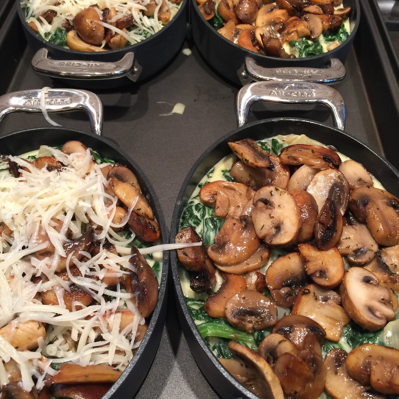 Cooking With Mushrooms and Spinach