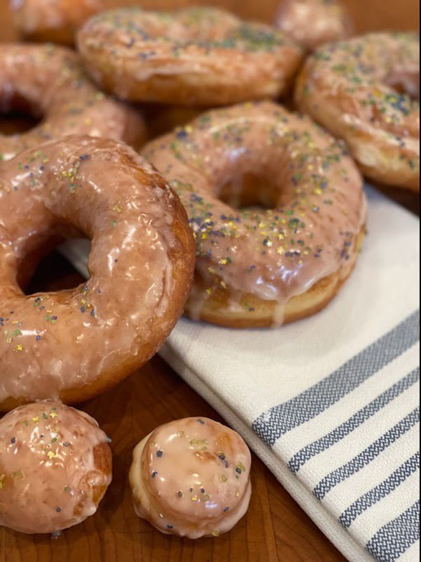 King Cake Donut Recipe Mardi Gras food ideas