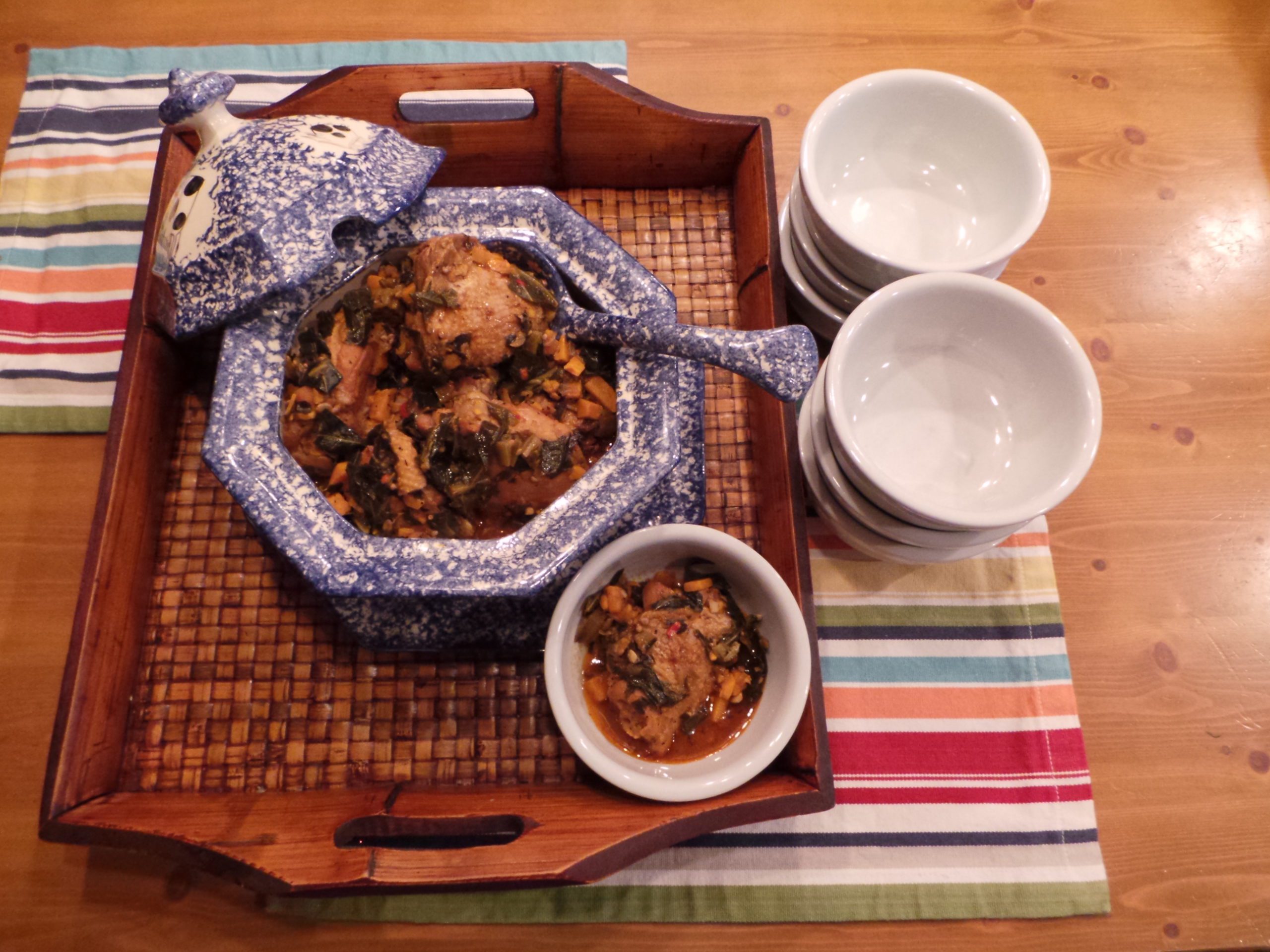 Southern-Style Chicken Pot with Okra and Collards
