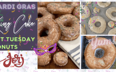 Mardis Gras King Cake Donuts for Fat Tuesday