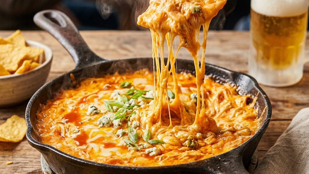 Cast-Iron Buffalo Chicken Dip