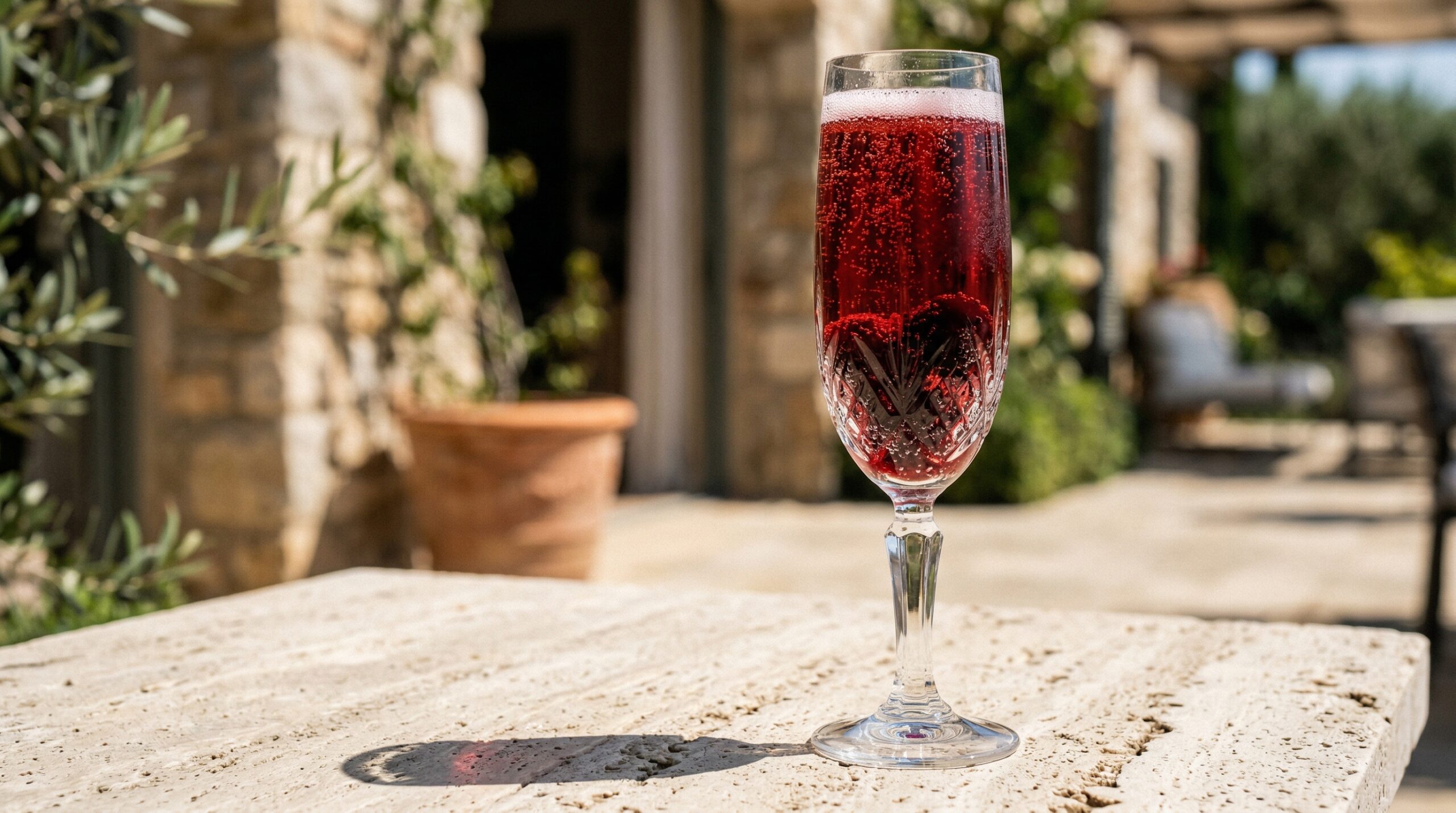 Champagne Cosmo Cocktail