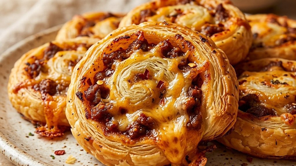Chili Cheese Pastry Pinwheels
