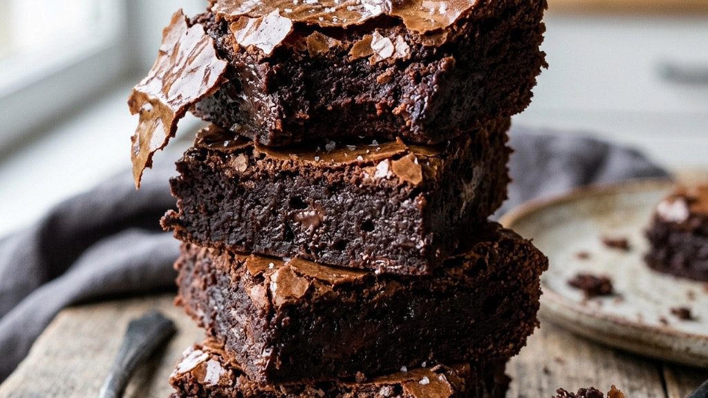 Fudgy Crema Dark Chocolate Brownies
