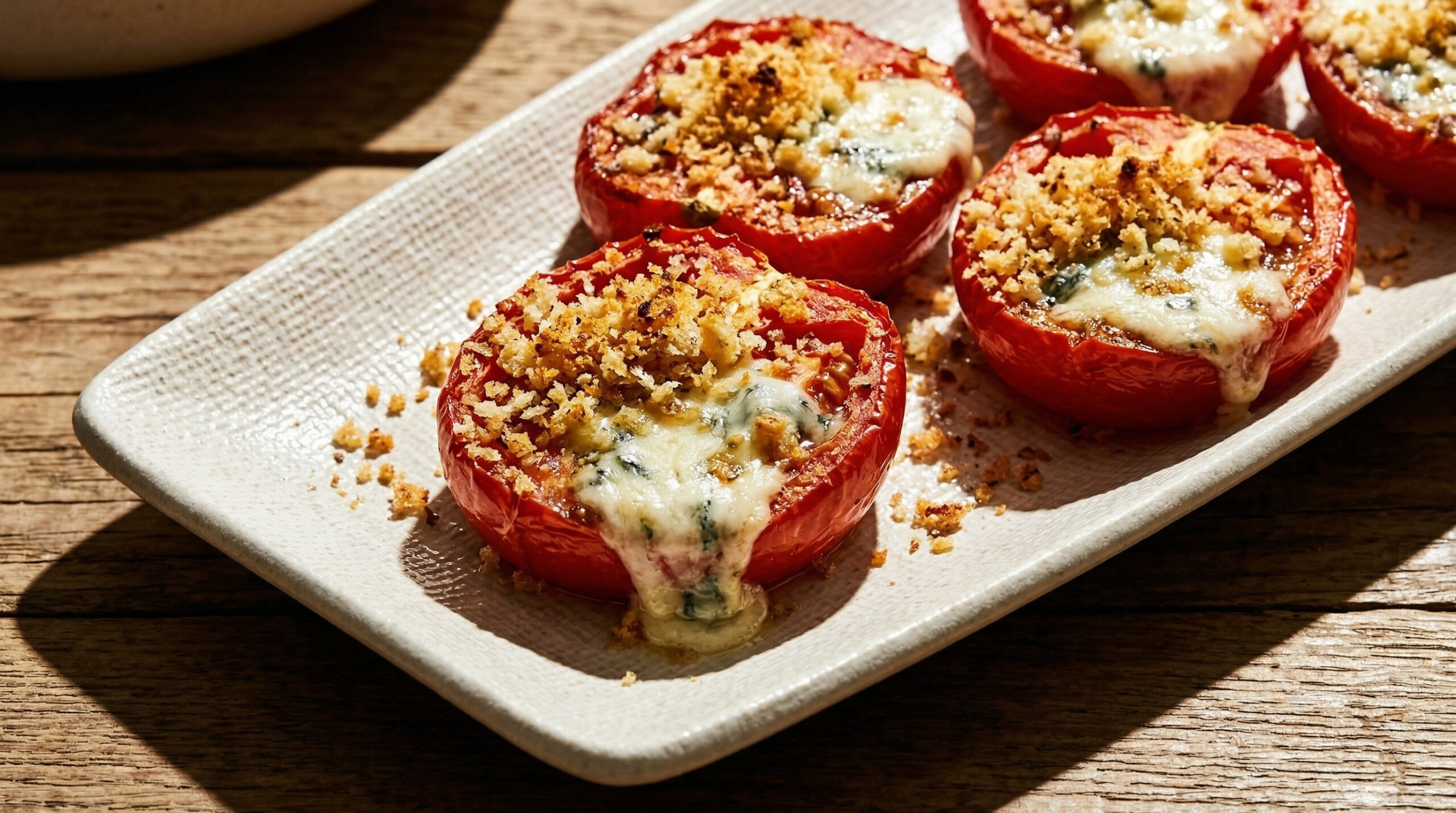 Gorgonzola Stuffed Plum Tomatoes