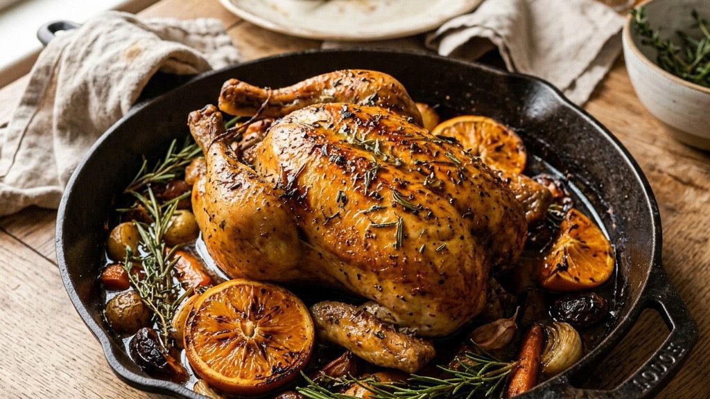 Herb-Stuffed Whole Roast Chicken
