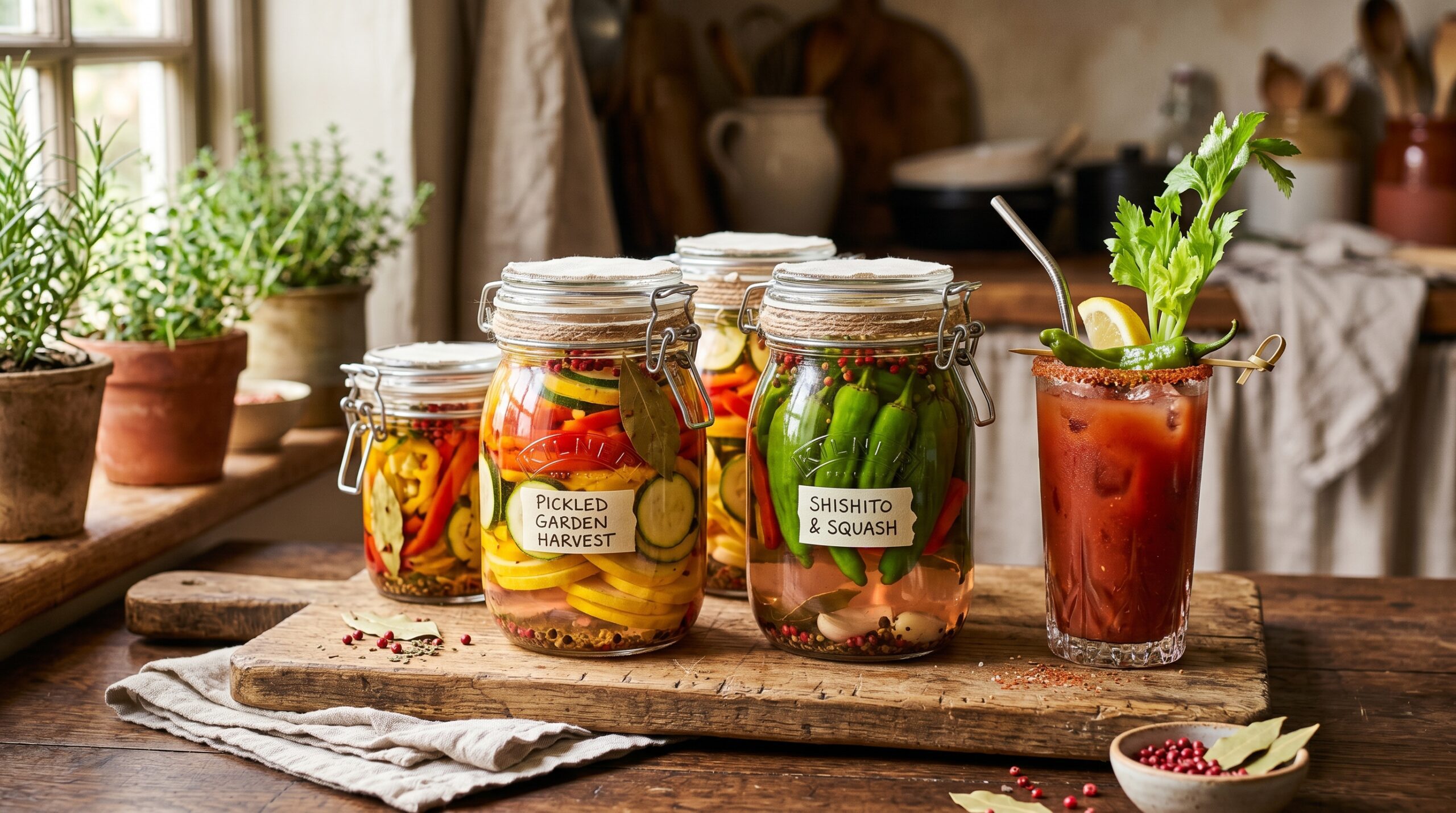 Pickled Shishito Peppers & Summer Vegetables