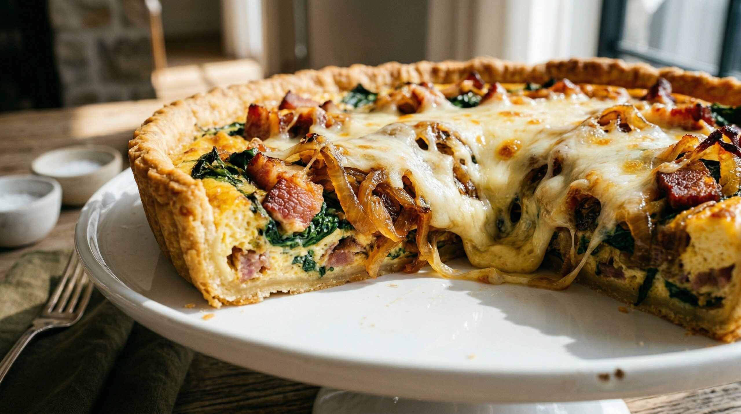 Smoked Fontina & Bacon Tart