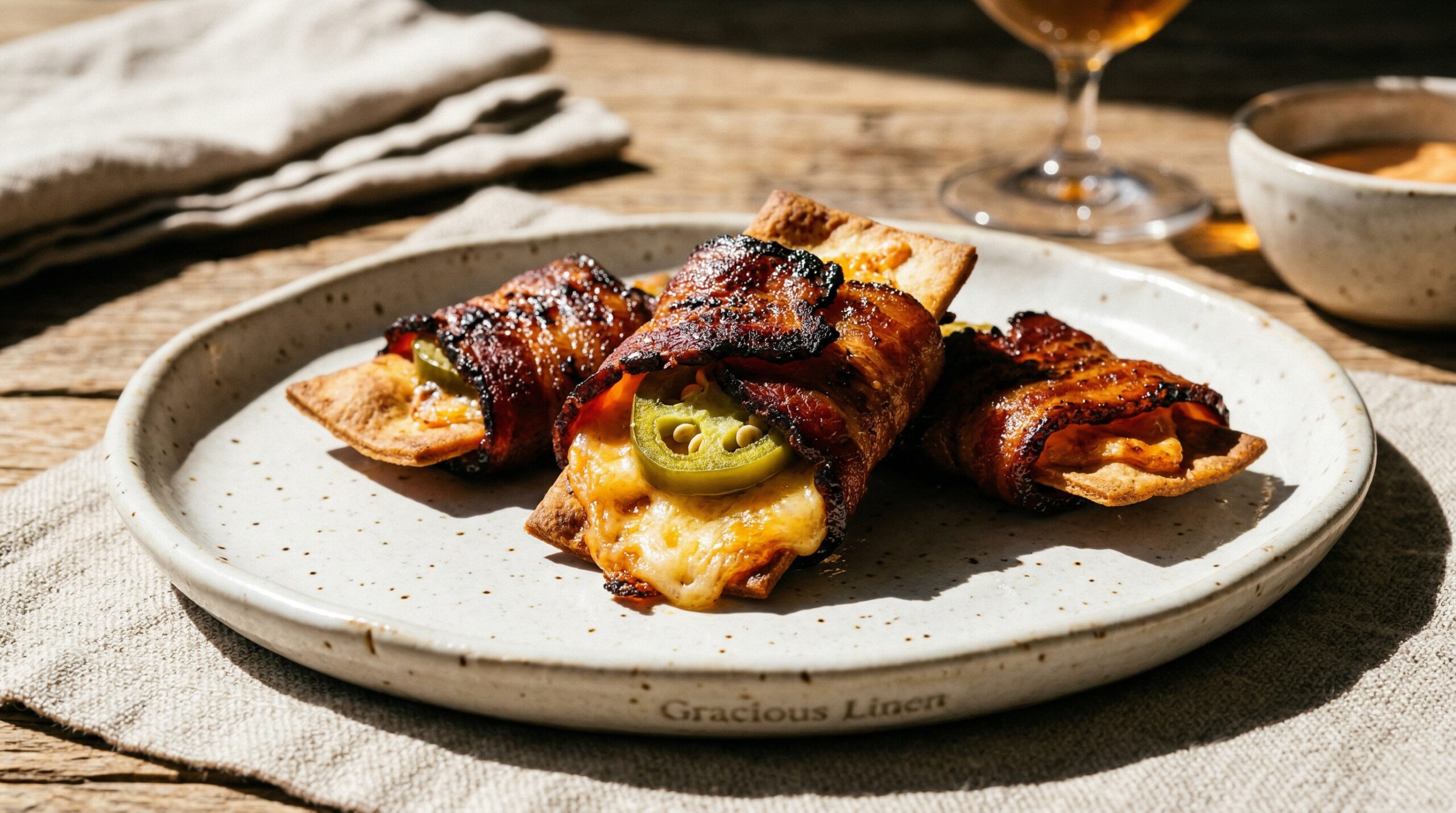 Spicy-Cheesy Bacon Pita Bites